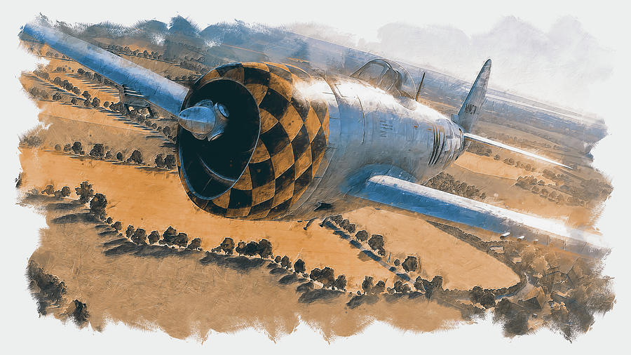 P-47 Thunderbolt - 06 Painting by AM FineArtPrints