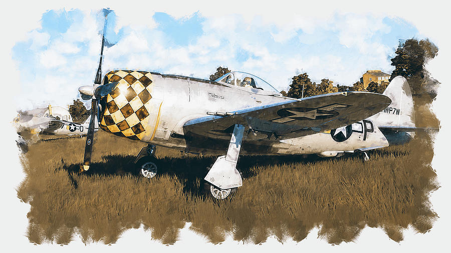 P-47 Thunderbolt - 08 Painting by AM FineArtPrints