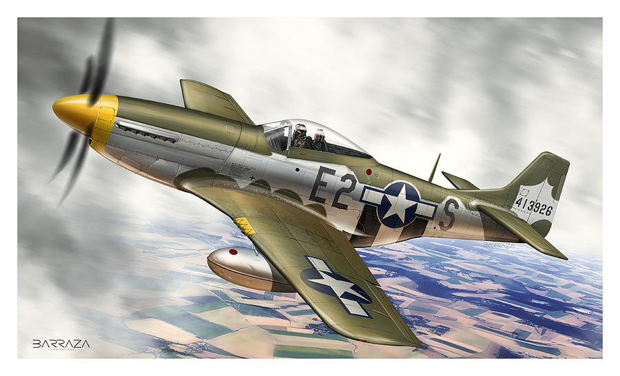 P-51 Mustang Digital Art by Rodrigo Barraza - Pixels