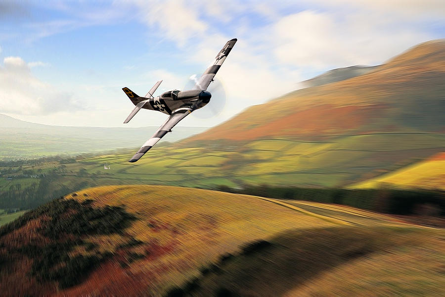 P-51 Mustang Run In Digital Art by Airpower Art