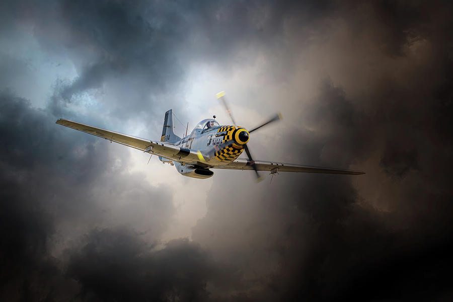 P-51 Mustang Storm Digital Art by Airpower Art