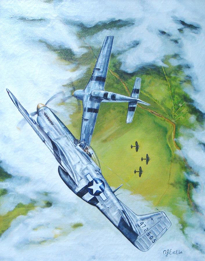 P-51's Painting By Al Enckler - Fine Art America