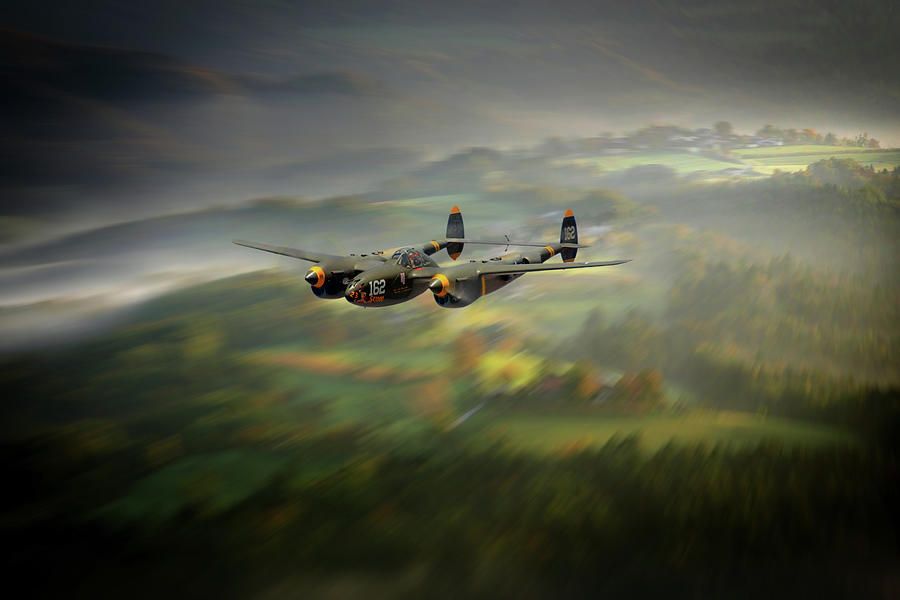 P38 Lightning Run In Digital Art by Airpower Art