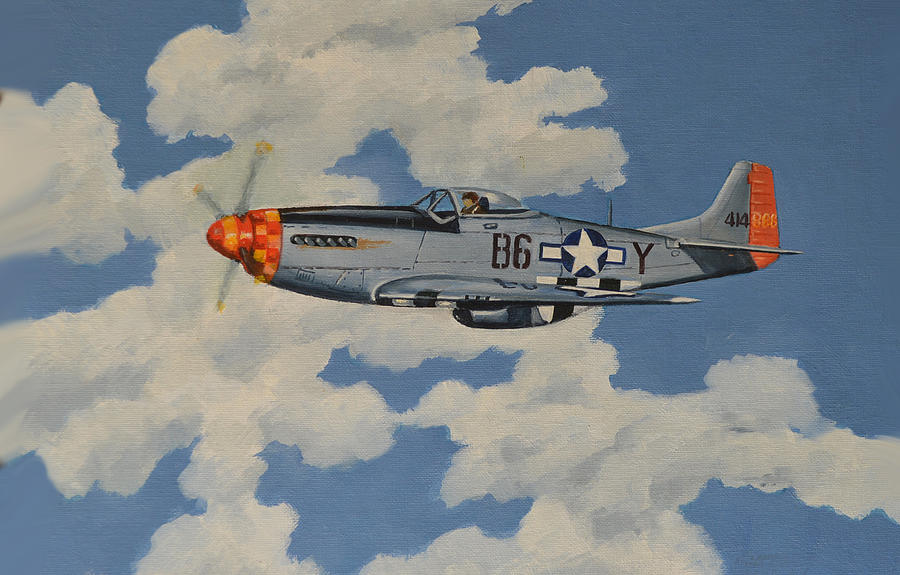 P51 Mustang Painting by Murray McLeod