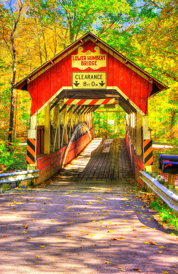 PA Country Roads - Lower Humbert Covered Bridge Over Laurel Hill Creek- No.10A, Somerset County Photograph by Michael Mazaika