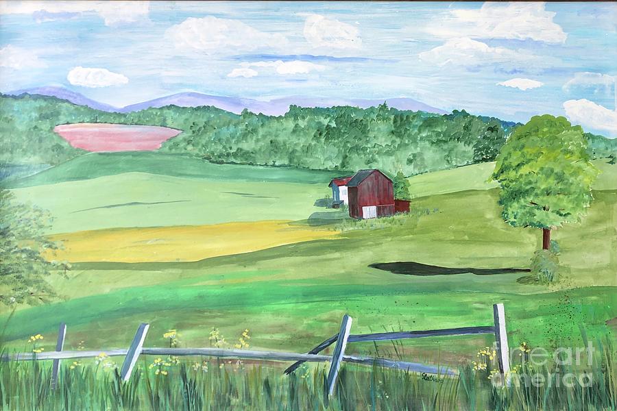 PA Farmland Painting by Christine Lathrop