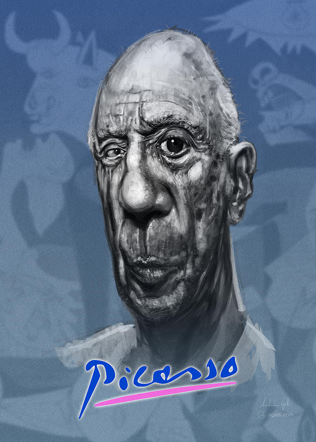 Pablo Picasso Digital Art by Andrea Gatti