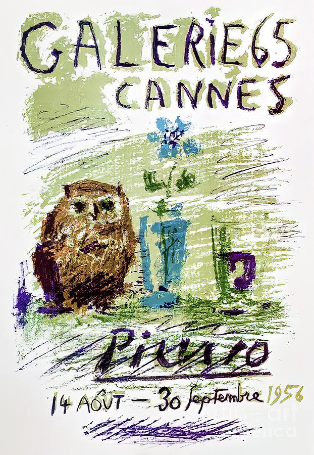 målbar Lamme uheldigvis Pablo Picasso Art Gallery Poster Cannes France 1956 Drawing by Pablo Picasso  - Fine Art America