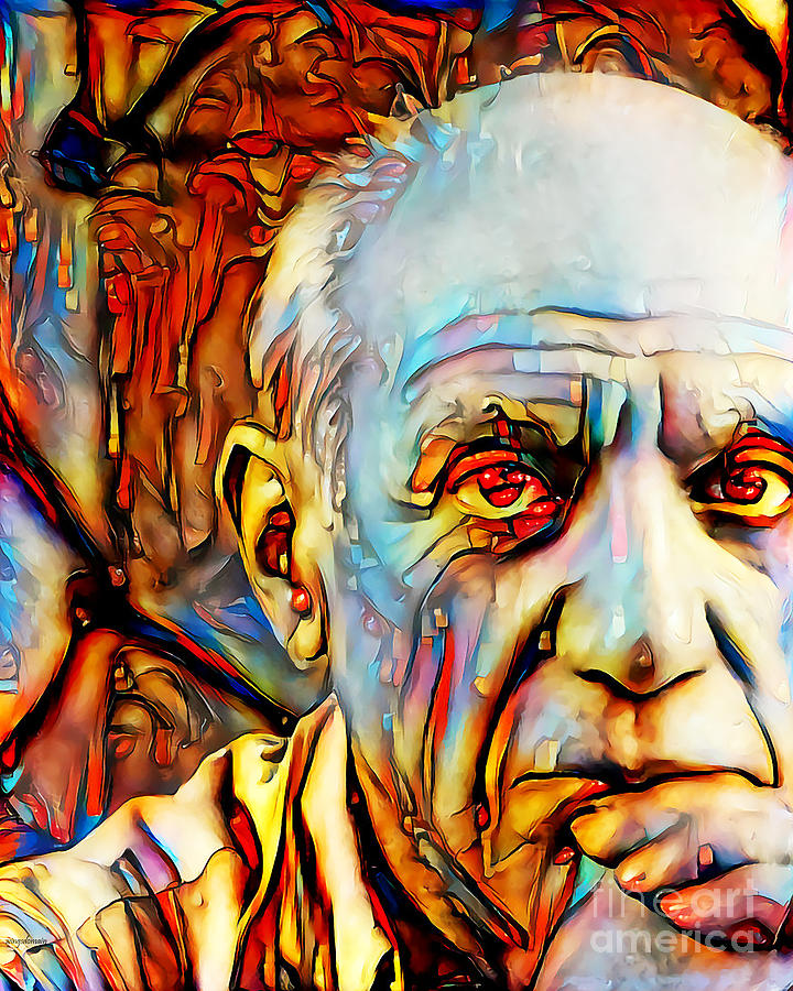 Pablo Picasso in Vibrant Contemporary Primitivism Colors 20200713 Photograph by Wingsdomain Art and Photography