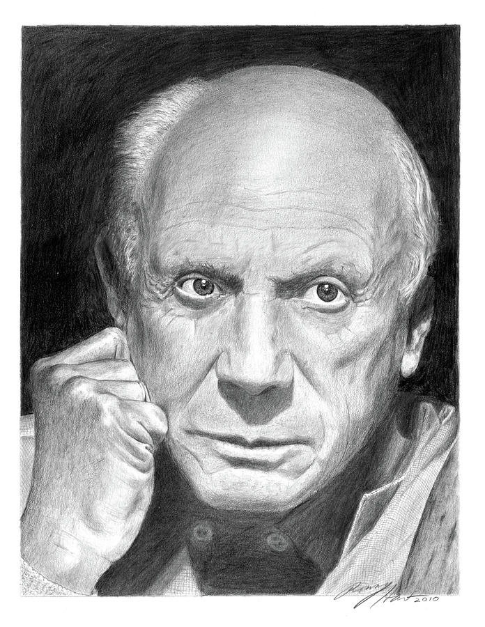 Pablo Picasso Drawing By Ronny Hart