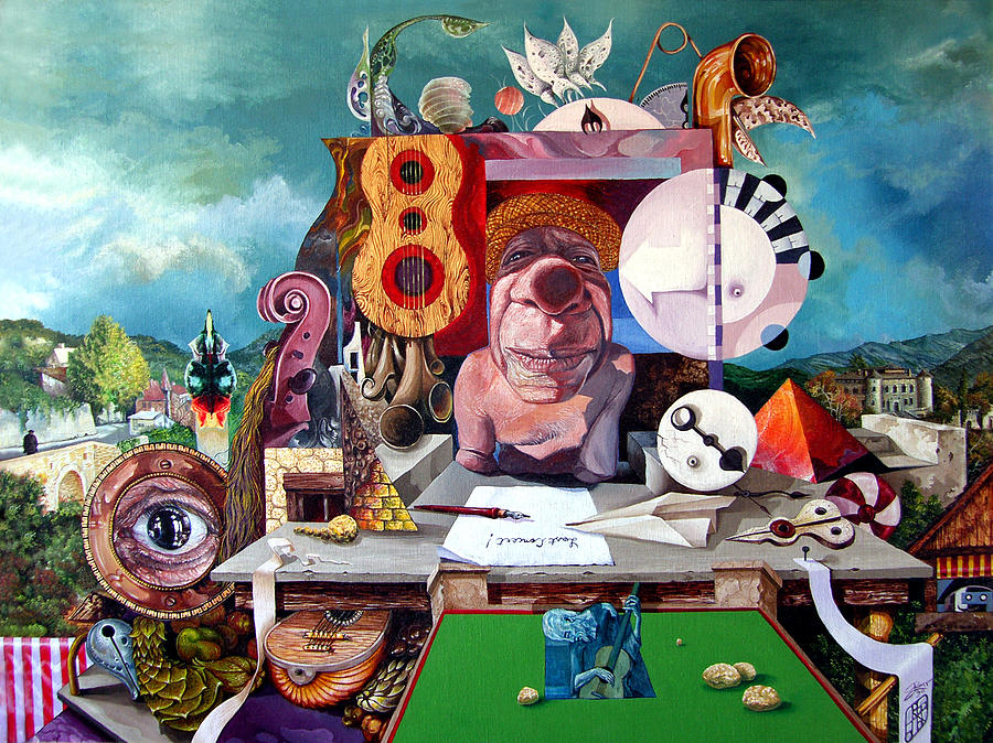 Surrealism Painting - Pablos Last Concert by Otto Rapp