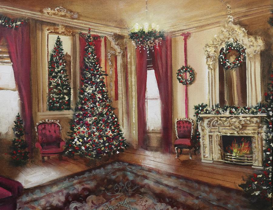 Pabst Mansion Milwaukee Painting by Tom Shropshire