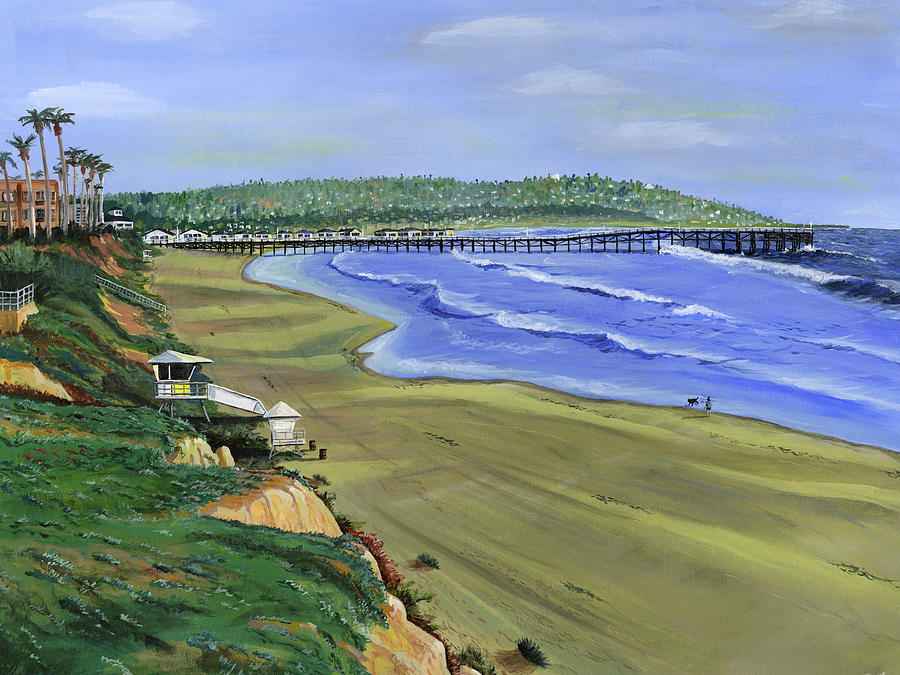 Pacific Beach San Diego Painting by Scott Dewis