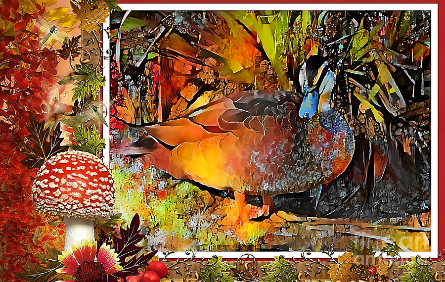 Pacific Black Duck Abstract Digital Art by Trudee Hunter