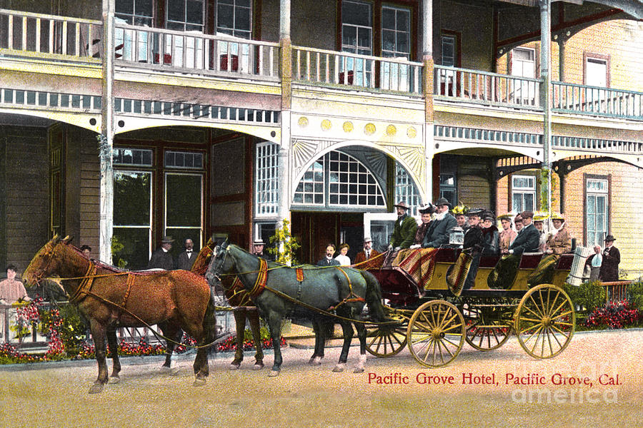 Pacific Grove Photograph - Pacific Grove Hotel, Pacific Grove, California Circa 1910 by Monterey County Historical Society