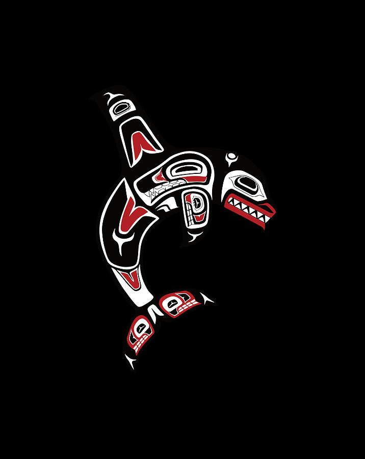 Pacific Northwest Haida Orca Killer Whale Digital Art by Naomi Carter