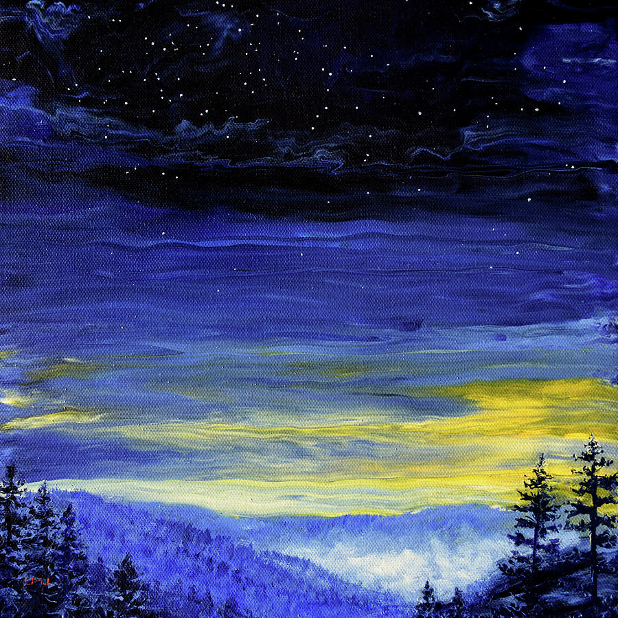 Pacific Northwest Twilight Painting by Laura Iverson