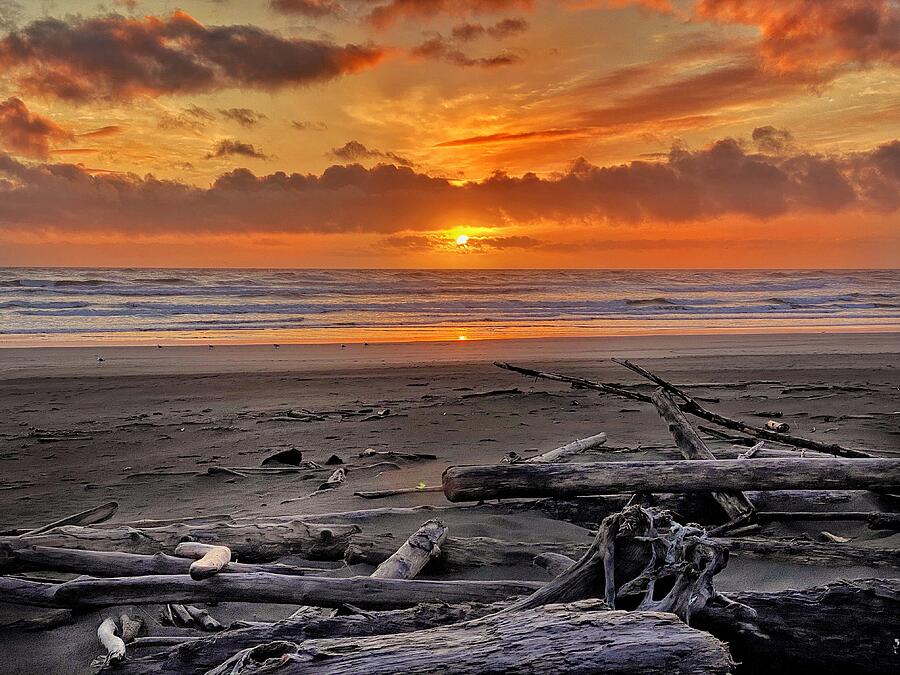 Pacific Ocean Beach Sunset Photograph by Jerry Abbott