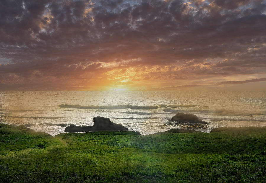 Pacific Ocean Sunset D Photograph by Frank Wilson