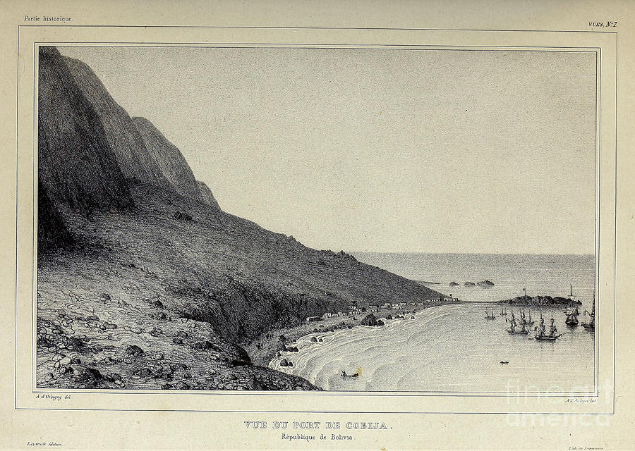 Pacific seaport of Cobija, Bolivia 1835 u1 Photograph by Historic illustrations