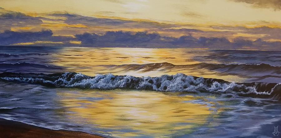 Pacific Sunrise Painting by Marco Aguilar