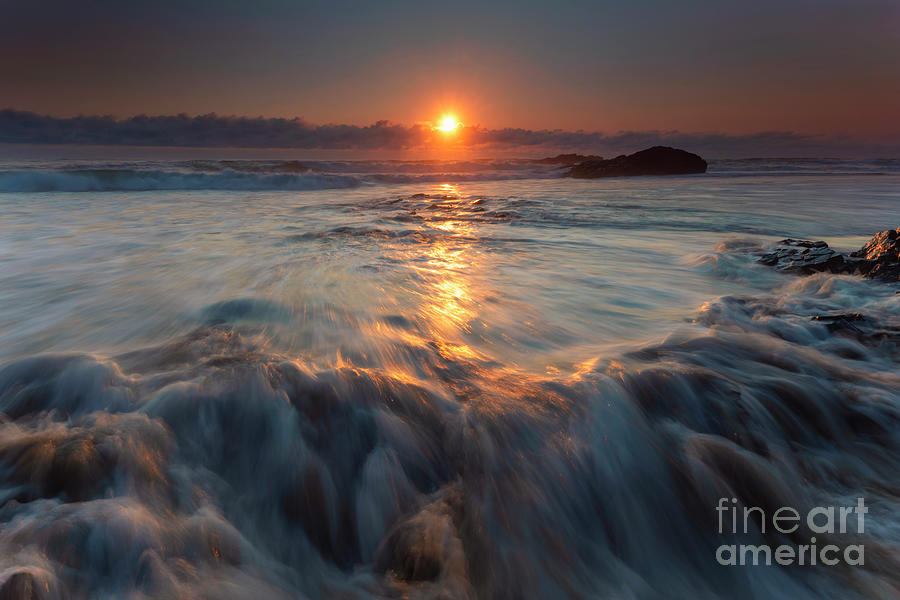 Pacific Sunset Surge Photograph by Michael Dawson