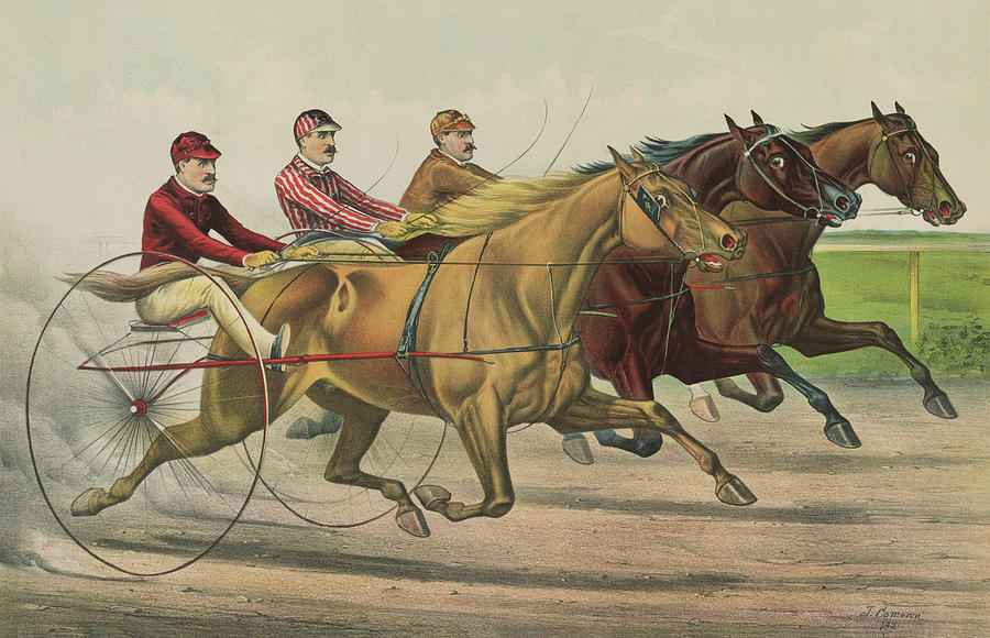 Pacing A Fast Heat By John Cameron Drawing