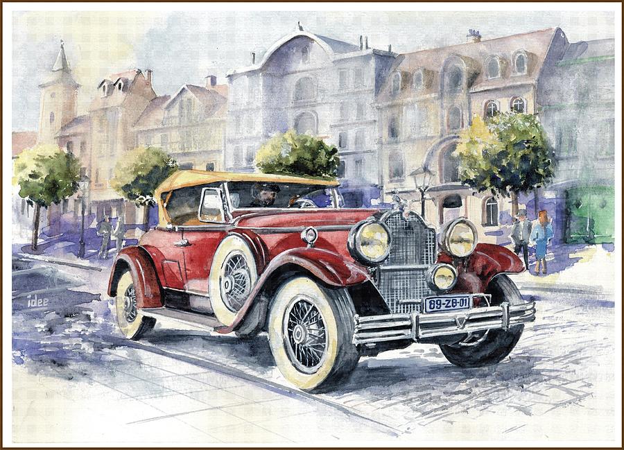 Packard 740 roadster 1930 Painting by Ivo Depauw - Fine Art America