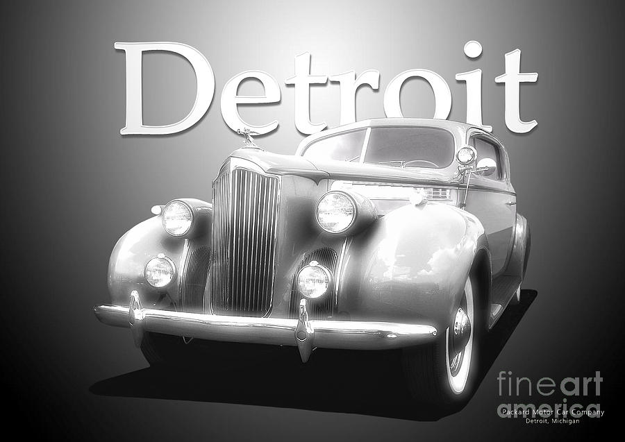 Transportation Mixed Media - Packard Motor Cars Detroit by Thomas Burtney