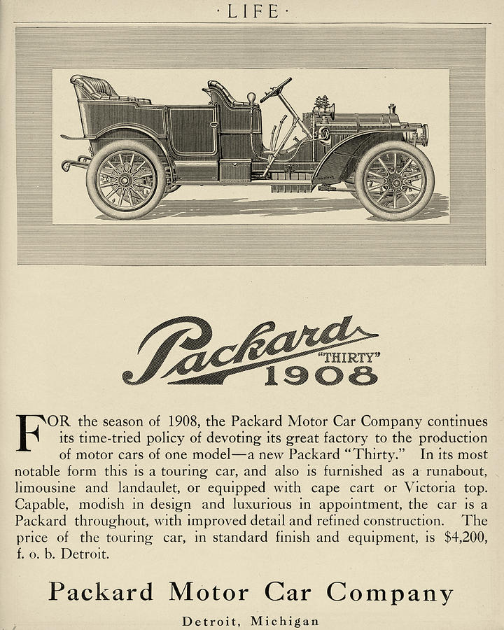 Packard Thirty Advertisement Mixed Media by Unknown