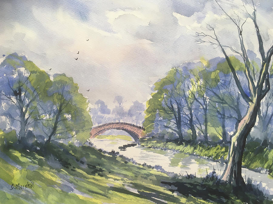 Packhorse Bridge at Stainforth after Rain       Painting by Glenn Marshall