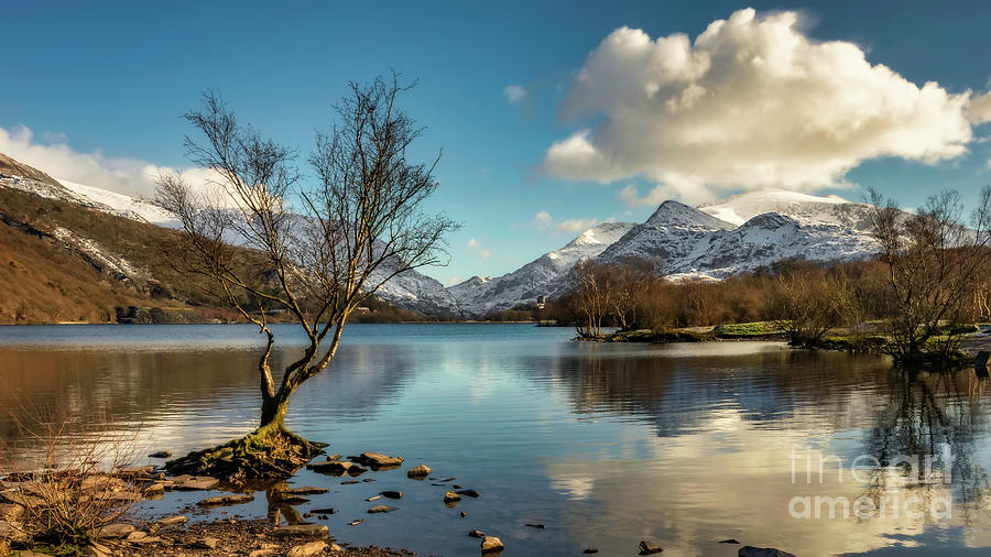 Padarn Lake And Snowdon Photograph by Adrian Evans