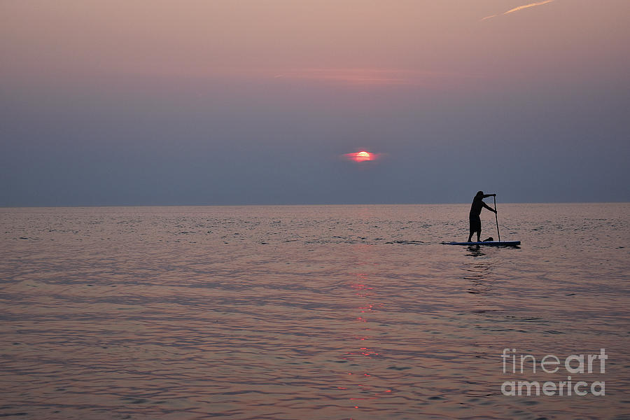 Paddle Boarding Sunset Photograph by Bailey Maier
