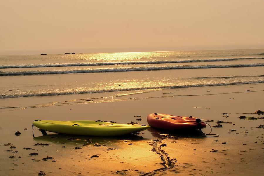 Paddle Boards On The Beach Photograph by David Desautel