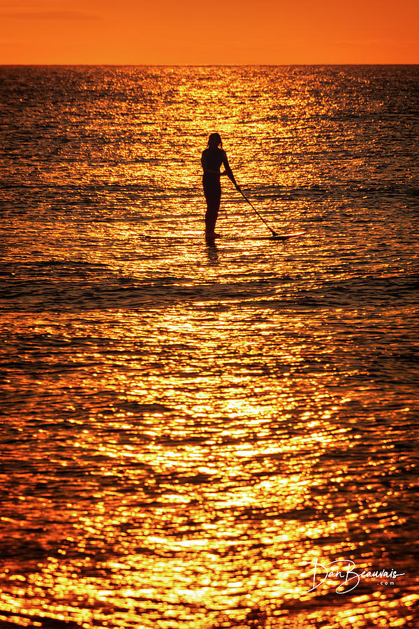Paddleboarder at Sunrise 0758 Photograph by Dan Beauvais