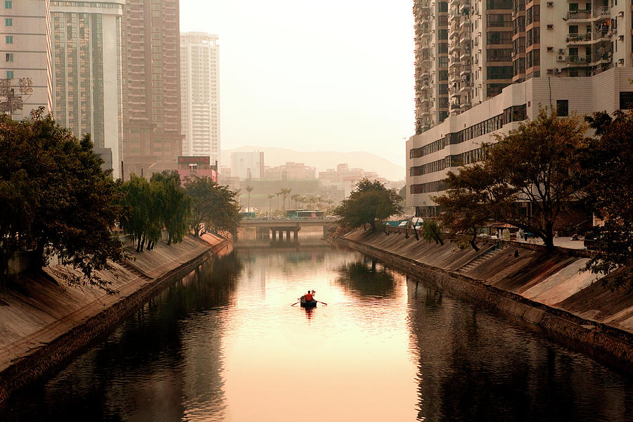 Paddling Down the River, Shenzhen Photograph by Mark Gomez