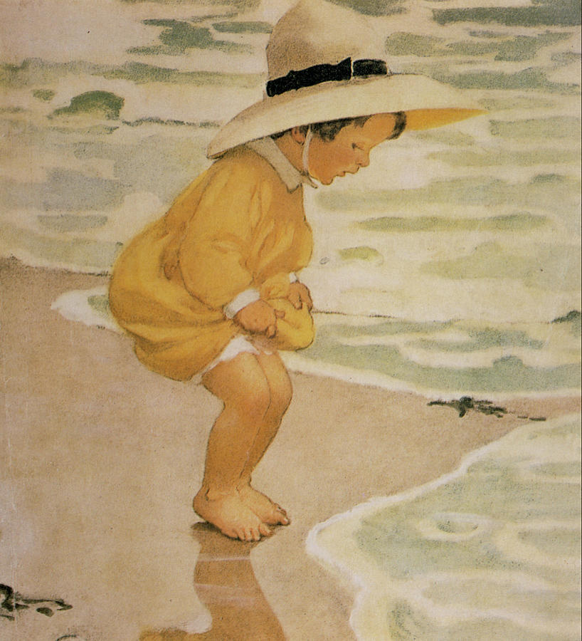 Paddling from Good Housekeeping 1920s Drawing by Jessie Willcox Smith ...