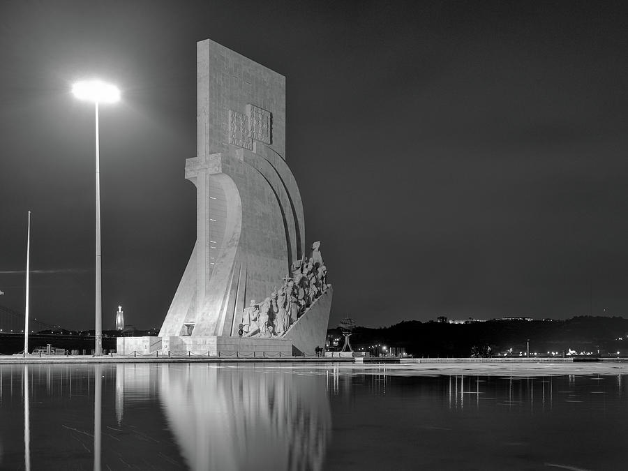 Padrao dos Descobrimentos view at night in Lisbon Photograph by Angelo DeVal