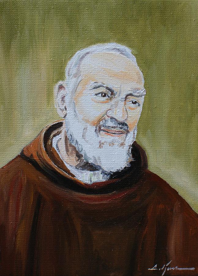 Saint Padre Pio Painting - Padre Pio by Luke Karcz