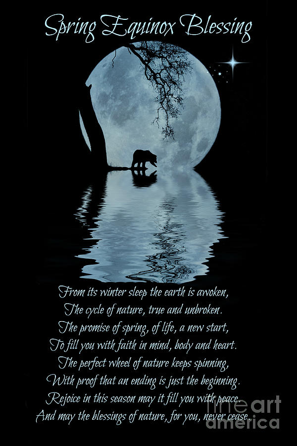 Pagan, Native American Inspired Spring Equinox Blessings with Moon and