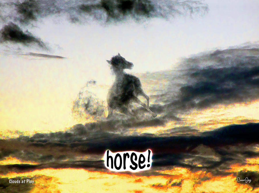Page from Clouds at Play -horse Digital Art by Brian Jay