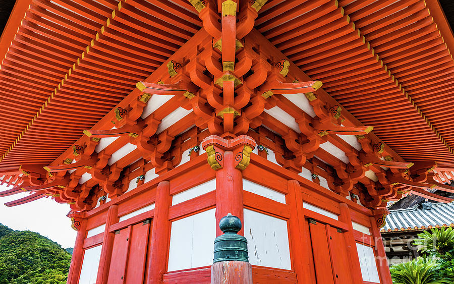 Pagoda bottom up perspective, Miyajima Photograph by Lyl Dil Creations