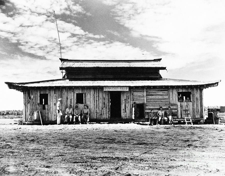 PAGODA HEADQUARTERS - GUADALCANAL, c1942 Photograph by Granger