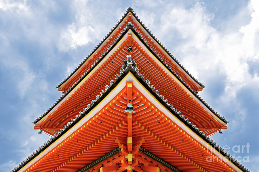 Pagoda roof, Kiyomizu-dera temple, Kyoto, Japan Photograph by Jane Rix