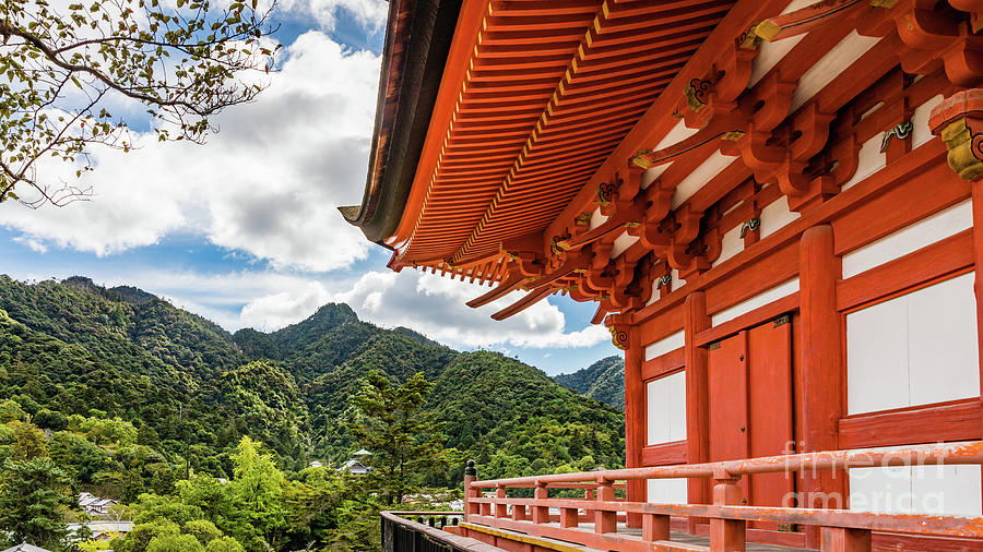 Pagoda side view, Miyajima Photograph by Lyl Dil Creations