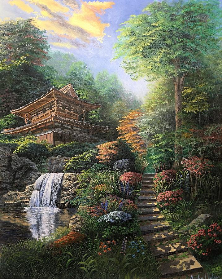 Pagoda Up The River Painting by Andre Platonov - Fine Art America