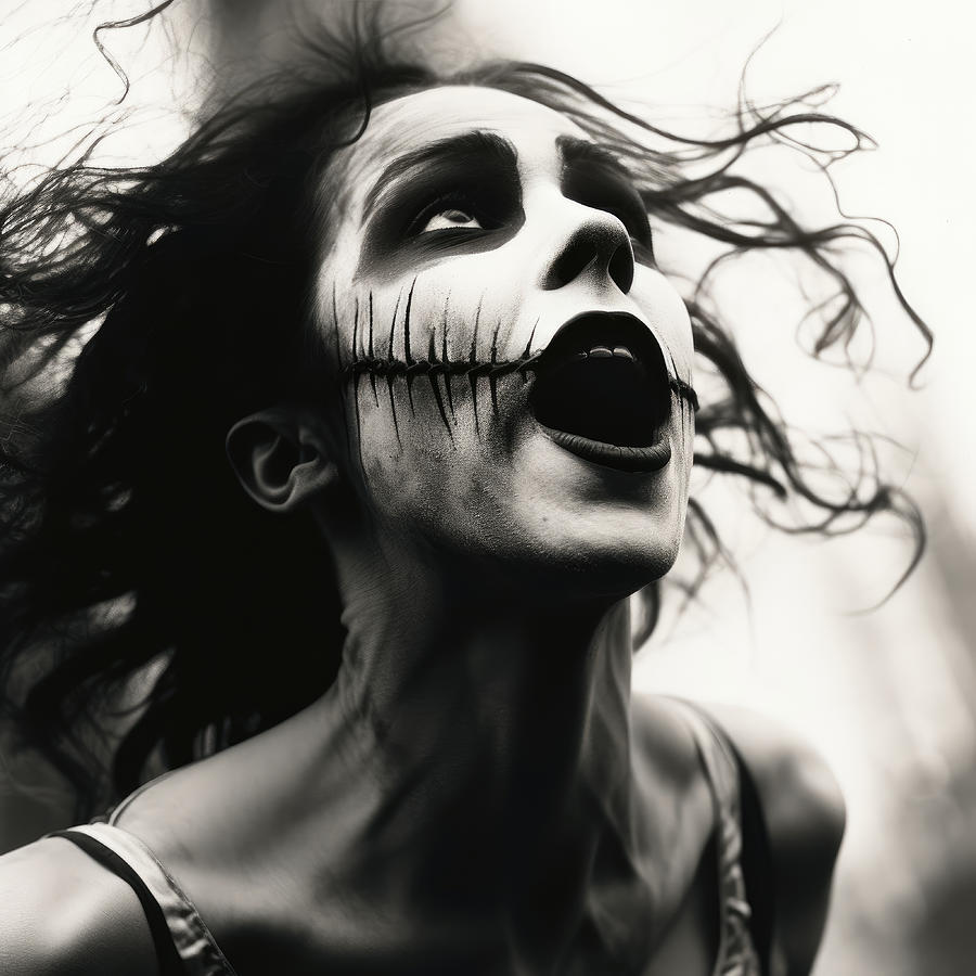 Portrait Photograph - Pain of female Zombie by My Head Cinema