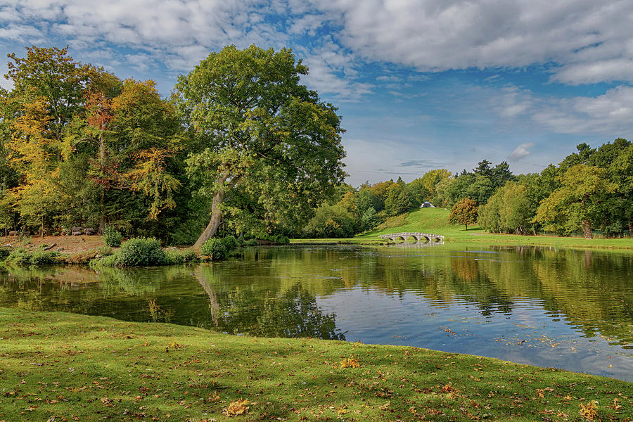 Painshill Park Cobham Surrey and the lost oak tree Photograph by John Gilham