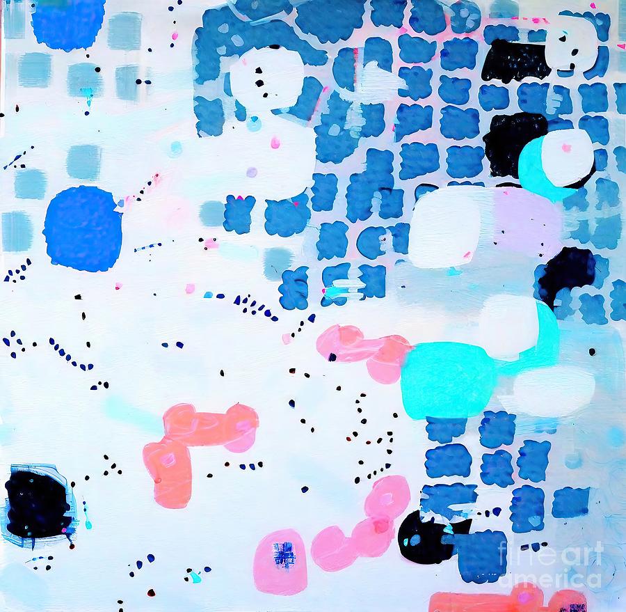 Pattern Painting - Paint Color Pattern Splash Abstract Art Painting by N Akkash