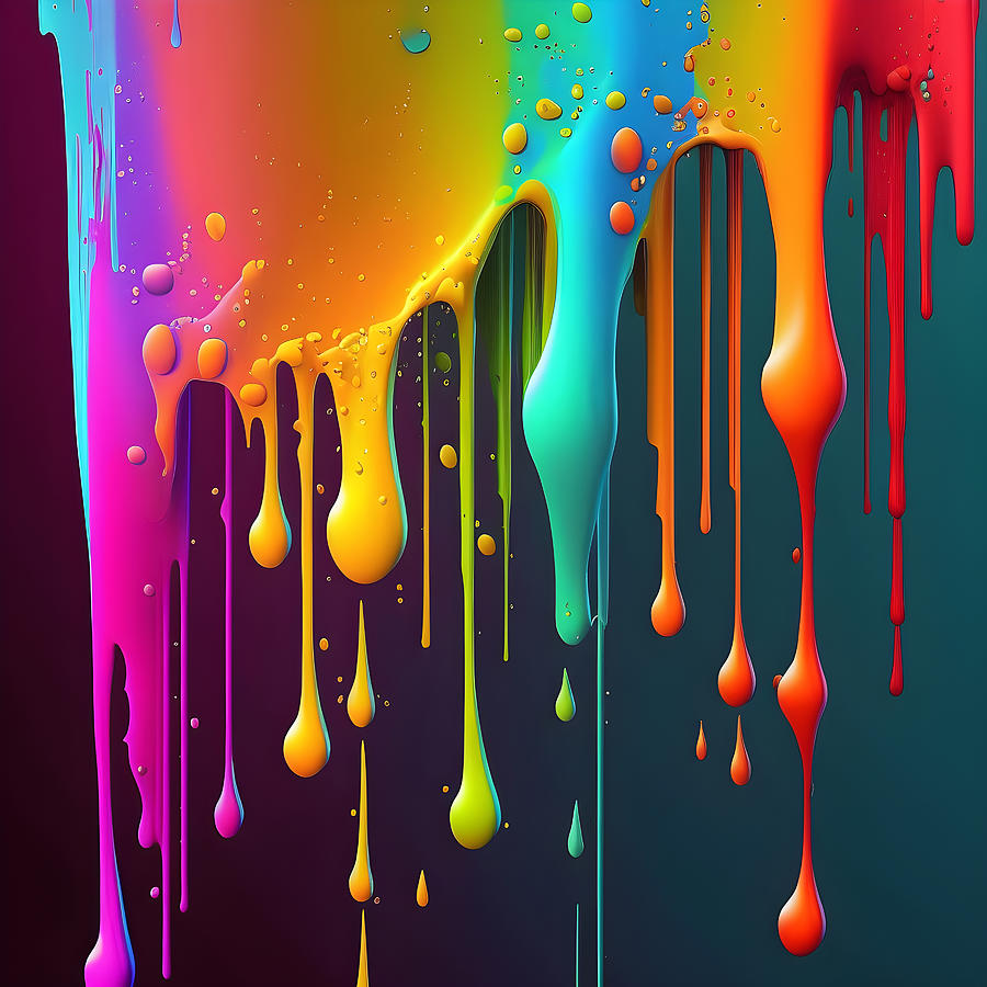 Paint Drips Digital Art by Frida Miller - Fine Art America